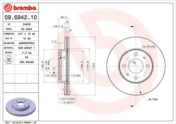 Breco BS 8264 - Bremžu diski www.autospares.lv