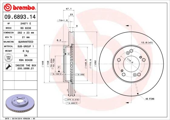 Breco BS 8238 - Bremžu diski www.autospares.lv