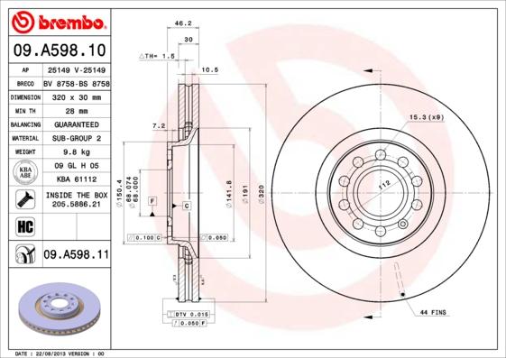 Breco BV 8758 - Bremžu diski autospares.lv