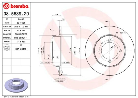 Breco BS 7451 - Brake Disc www.autospares.lv