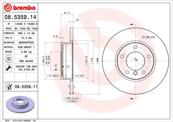 Breco BS 7420 - Тормозной диск www.autospares.lv