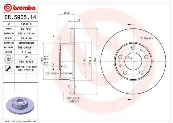 Breco BS 7501 - Bremžu diski www.autospares.lv