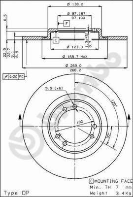 Breco BS 7163 - Тормозной диск www.autospares.lv