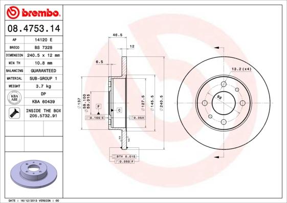 Breco BS 7328 - Bremžu diski autospares.lv