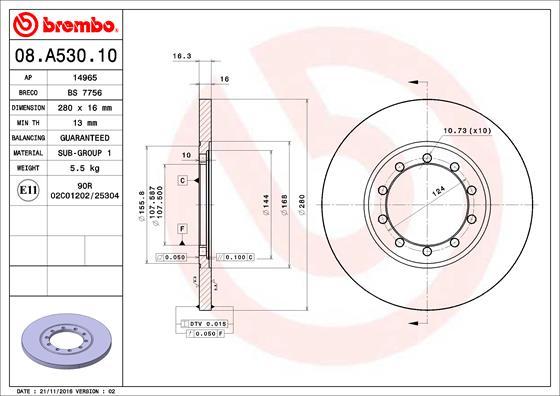 Breco BS 7756 - Brake Disc www.autospares.lv