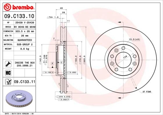 Breco BV 9049 - Bremžu diski autospares.lv