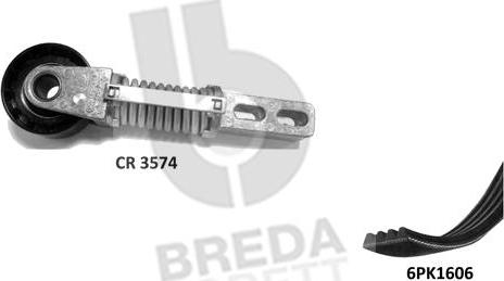 Breda Lorett KCA0044 - Поликлиновый ременный комплект www.autospares.lv