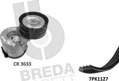 Breda Lorett KCA0043 - Ķīļrievu siksnu komplekts autospares.lv