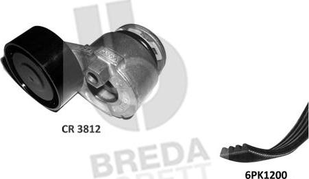 Breda Lorett KCA0042 - Поликлиновый ременный комплект www.autospares.lv