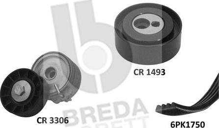 Breda Lorett KCA0006 - Поликлиновый ременный комплект www.autospares.lv