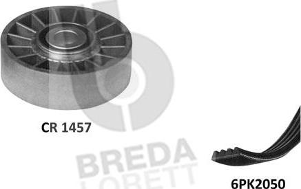 Breda Lorett KCA0003 - Поликлиновый ременный комплект www.autospares.lv