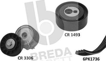 Breda Lorett KCA0007 - Поликлиновый ременный комплект www.autospares.lv