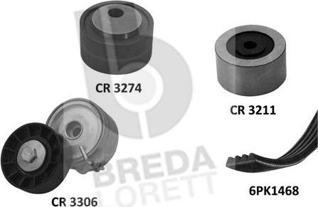 Breda Lorett KCA0016 - V-Ribbed Belt Set www.autospares.lv