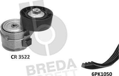 Breda Lorett KCA0012 - Поликлиновый ременный комплект www.autospares.lv