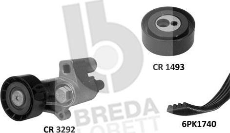 Breda Lorett KCA0017 - Поликлиновый ременный комплект www.autospares.lv