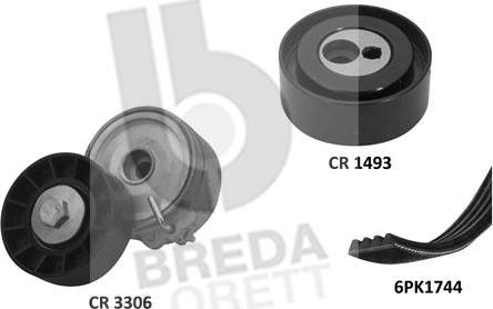 Breda Lorett KCA0034 - Поликлиновый ременный комплект www.autospares.lv