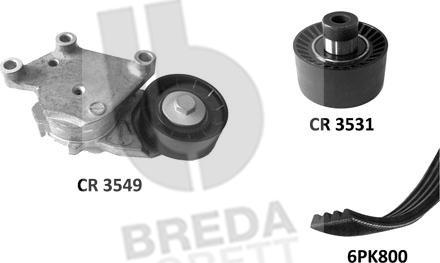 Breda Lorett KCA0030 - Ķīļrievu siksnu komplekts www.autospares.lv