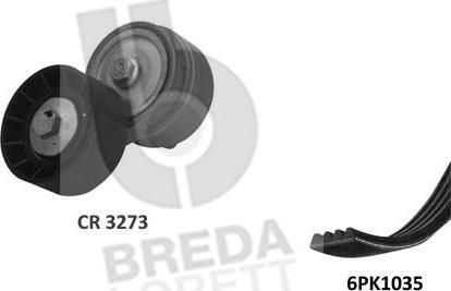 Breda Lorett KCA0031 - Поликлиновый ременный комплект www.autospares.lv