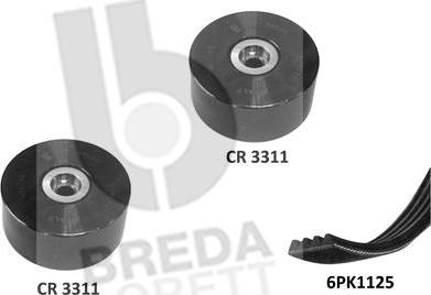 Breda Lorett KCA0037 - Ķīļrievu siksnu komplekts autospares.lv