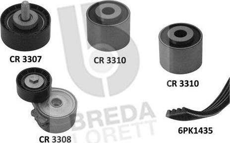 Breda Lorett KCA0021 - Поликлиновый ременный комплект www.autospares.lv