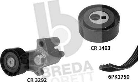 Breda Lorett KCA0023 - Поликлиновый ременный комплект www.autospares.lv