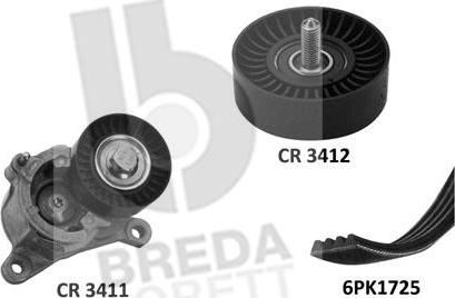 Breda Lorett KCA0022 - Ķīļrievu siksnu komplekts www.autospares.lv