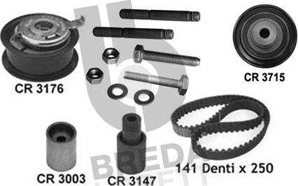 Breda Lorett KCD0598 - Комплект зубчатого ремня ГРМ www.autospares.lv