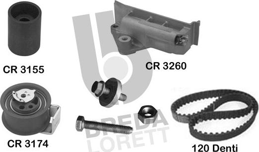 Breda Lorett KCD0618 - Комплект зубчатого ремня ГРМ www.autospares.lv