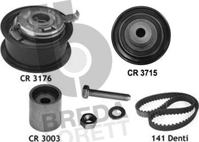 Breda Lorett KCD0050 - Комплект зубчатого ремня ГРМ www.autospares.lv