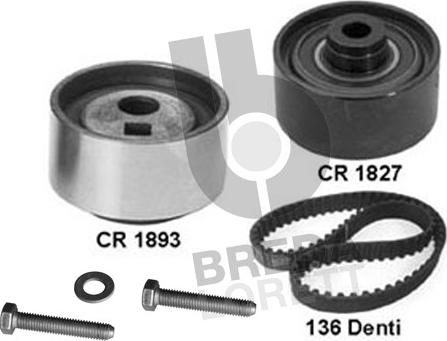 Breda Lorett KCD0102 - Комплект зубчатого ремня ГРМ www.autospares.lv