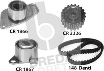 Breda Lorett KCD0380 - Комплект зубчатого ремня ГРМ www.autospares.lv