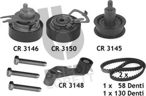 Breda Lorett KCD0288 - Комплект зубчатого ремня ГРМ www.autospares.lv