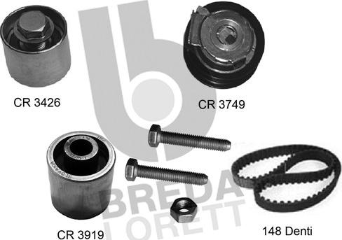 Breda Lorett KCD0220 - Комплект зубчатого ремня ГРМ www.autospares.lv