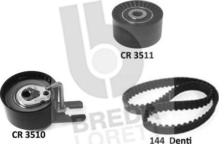 Breda Lorett KCD0792 - Комплект зубчатого ремня ГРМ www.autospares.lv