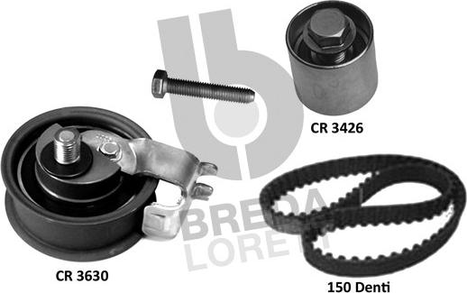 Breda Lorett KCD0730 - Комплект зубчатого ремня ГРМ www.autospares.lv