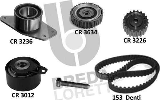 Breda Lorett KCD0774 - Комплект зубчатого ремня ГРМ www.autospares.lv