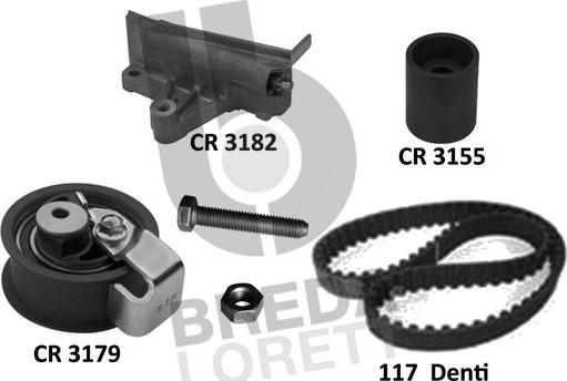 Breda Lorett KCD0770 - Комплект зубчатого ремня ГРМ www.autospares.lv