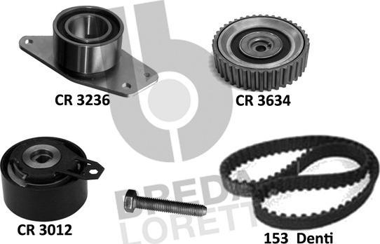 Breda Lorett KCD0773 - Комплект зубчатого ремня ГРМ www.autospares.lv