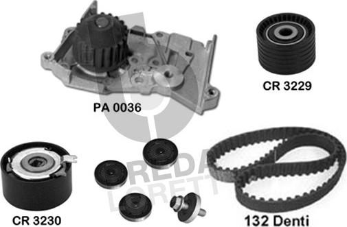 Breda Lorett KPA0576A - Ūdenssūknis + Zobsiksnas komplekts www.autospares.lv