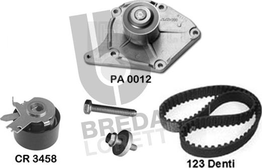 Breda Lorett KPA0578A - Ūdenssūknis + Zobsiksnas komplekts www.autospares.lv