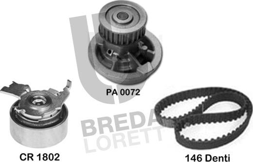 Breda Lorett KPA0643A - Ūdenssūknis + Zobsiksnas komplekts autospares.lv