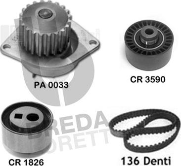 Breda Lorett KPA0609A - Water Pump & Timing Belt Set www.autospares.lv