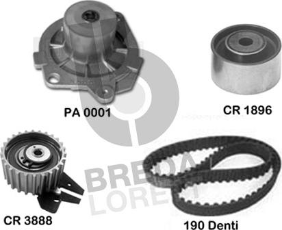 Breda Lorett KPA0099A - Ūdenssūknis + Zobsiksnas komplekts autospares.lv