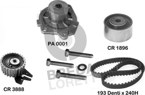 Breda Lorett KPA0098A - Ūdenssūknis + Zobsiksnas komplekts www.autospares.lv