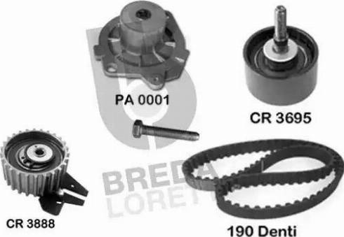 Breda Lorett KPA0006A - Ūdenssūknis + Zobsiksnas komplekts autospares.lv