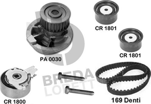 Breda Lorett KPA0022A - Water Pump & Timing Belt Set www.autospares.lv