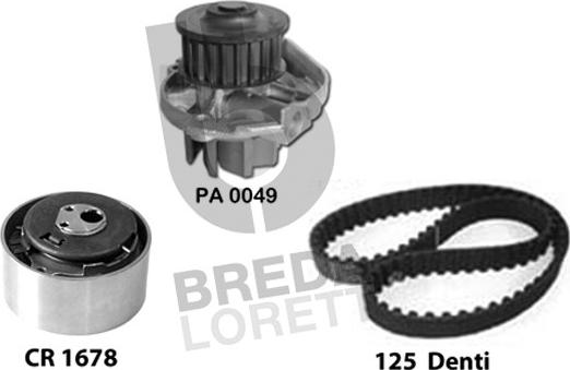 Breda Lorett KPA0165A - Ūdenssūknis + Zobsiksnas komplekts www.autospares.lv