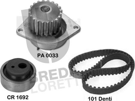 Breda Lorett KPA0108A - Water Pump & Timing Belt Set www.autospares.lv