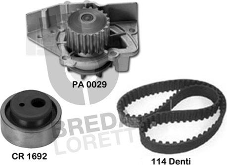 Breda Lorett KPA0103A - Ūdenssūknis + Zobsiksnas komplekts www.autospares.lv