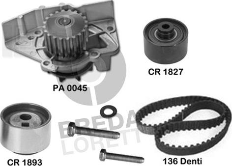 Breda Lorett KPA0102A - Water Pump & Timing Belt Set www.autospares.lv